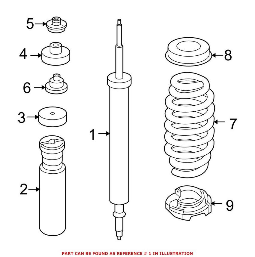 BMW Shock Absorber - Rear 33526772927